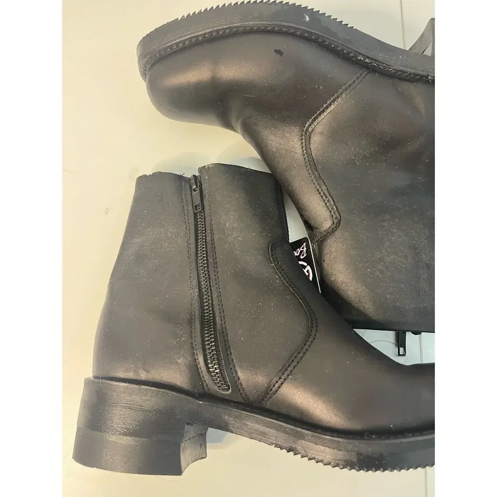 Men’s Double H Black Work Boot Poron Urethane Oil Resistant Size 7 (READ)